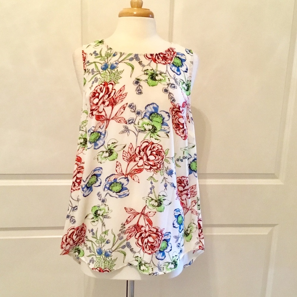XL Daniel Rainn Floral Print Top NWT